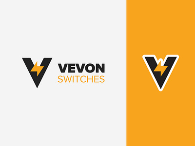 Vevon Switches - Logo Design branding design electricalgoods electricalswitches fmeg graphic design illustrator logo minimal vector