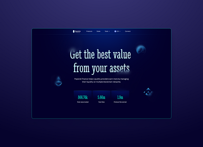 Landing page redesign for Popsicle Finance app design landing page liquidity redesign ui ux web3