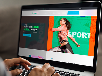 Sports Website Concept graphic design health healthy life idea life sport sport page template ui website website idea