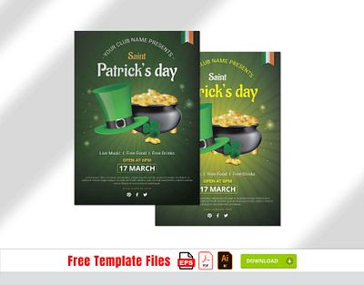 St. Patrick's Day event flyer a4 eventflyer graphic design happystpatricksday ireland luckycharms march print design st stpatricks stpatricksdayoutfit stpatricksdayparade stpattysday