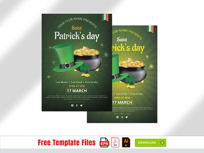 St. Patrick's Day event flyer a4 eventflyer graphic design happystpatricksday ireland luckycharms march print design st stpatricks stpatricksdayoutfit stpatricksdayparade stpattysday