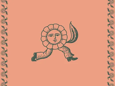 The Sidewalk Flowers badge branding design flowers graphic design happy illustration logo plants san francisco sunshine vintage