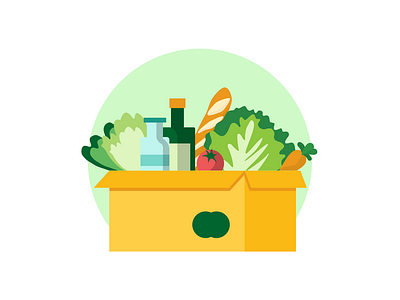 Ilustração para aplicativo de supermercado branding design food food delivery food order food ordering app graphic design grocery illustration supermarket ui vector