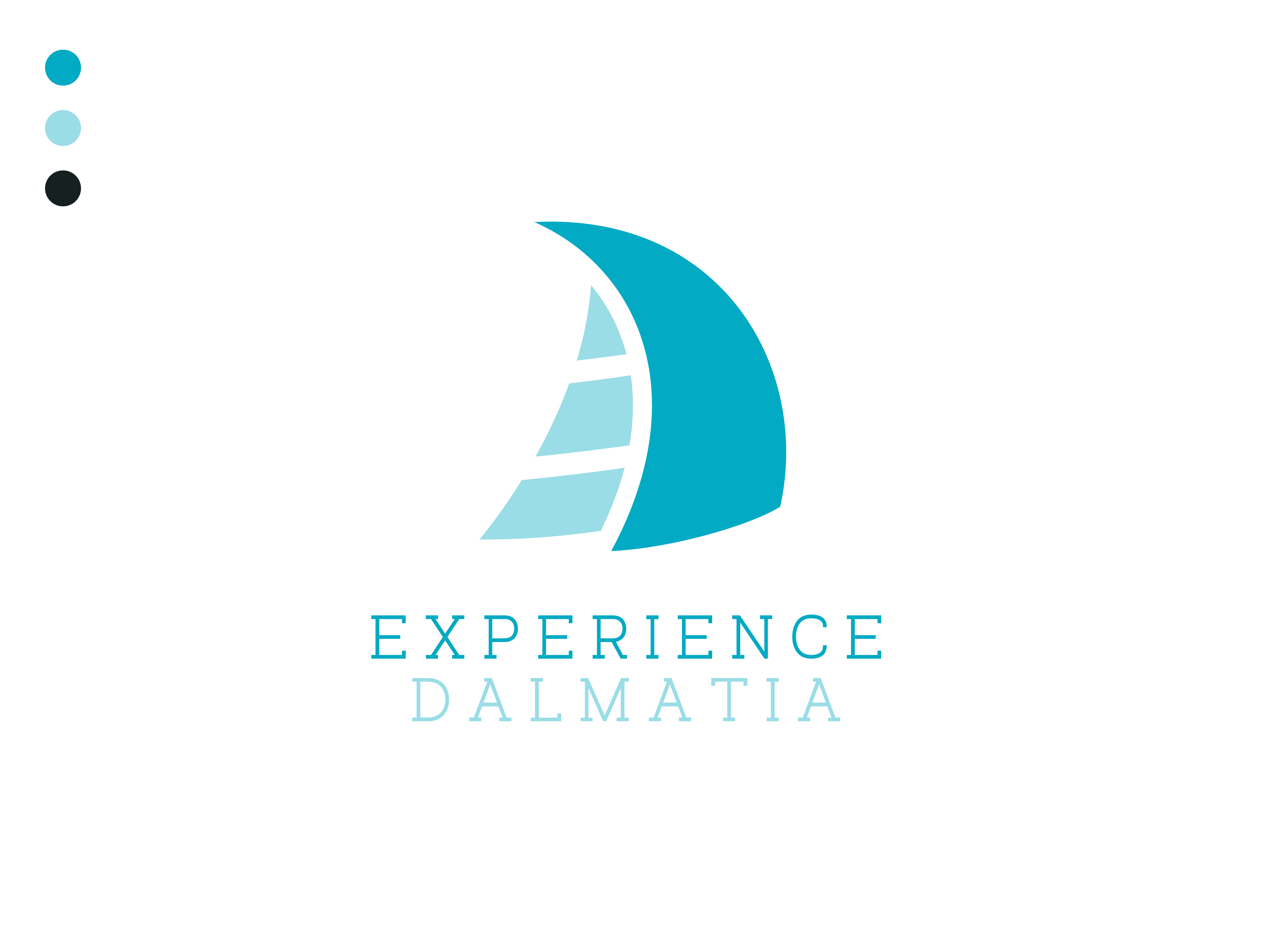 Experience Dalmatia - Logo design blue boat branding bright design graphic design illustration logo professional sail tour transport travel vector