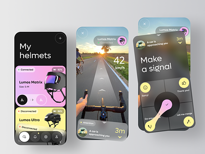 Lumos Helmet - The World's Smartest Bike Helmet ai app bicycle bike biker mobile ride rideshare smart uber ui ux web3