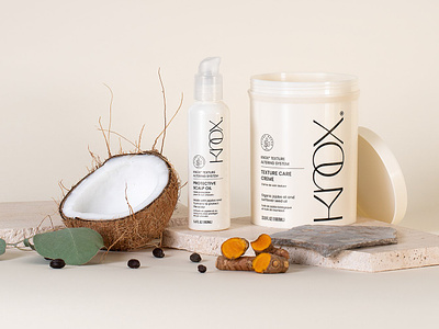 Knox Haircare Packaging Design beauty branding conditioner cosmetics elegant haircare logo natural packaging shampoo white women