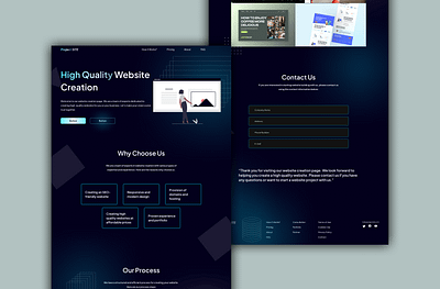 Website Creation Service Landing Page branding design figma landing page mobile prototype shop ui ux web design website