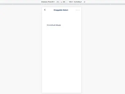 Dragable select from NUI mobile components library app app development branding design html illustration javascript less logo mobile mobile ui nodejs react ui