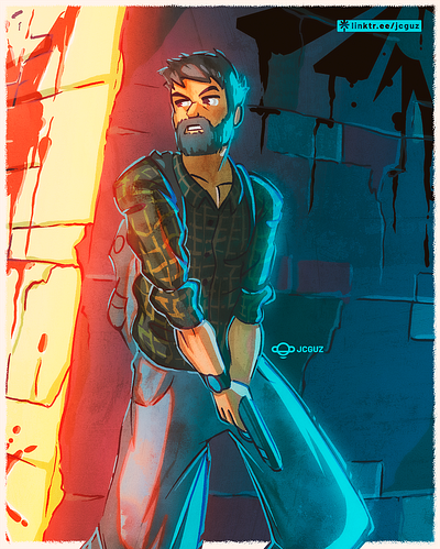 Joel anime character colors design fanart game hbo illustration joel play station series sony the last of us videogame