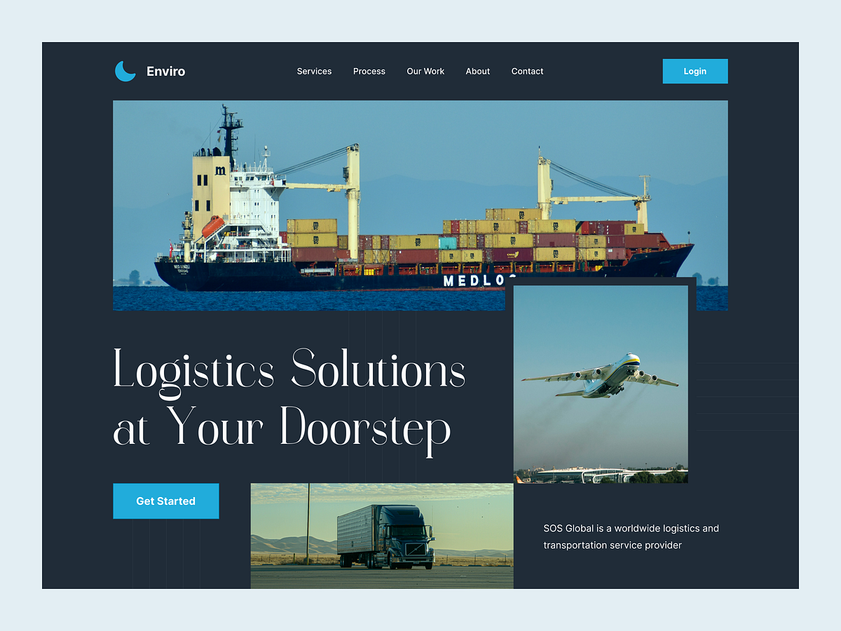 Logistics Company Website Design by Nur Alam on Dribbble