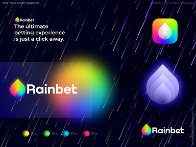 modern Rain icon logo design abstract logo bet logo blockchain logo branding colorful llogo creative logo crypto logo defi drop ecommerce gradient logo design logo designer logodesign logos mark moden logo rain logo top logos web3 logo