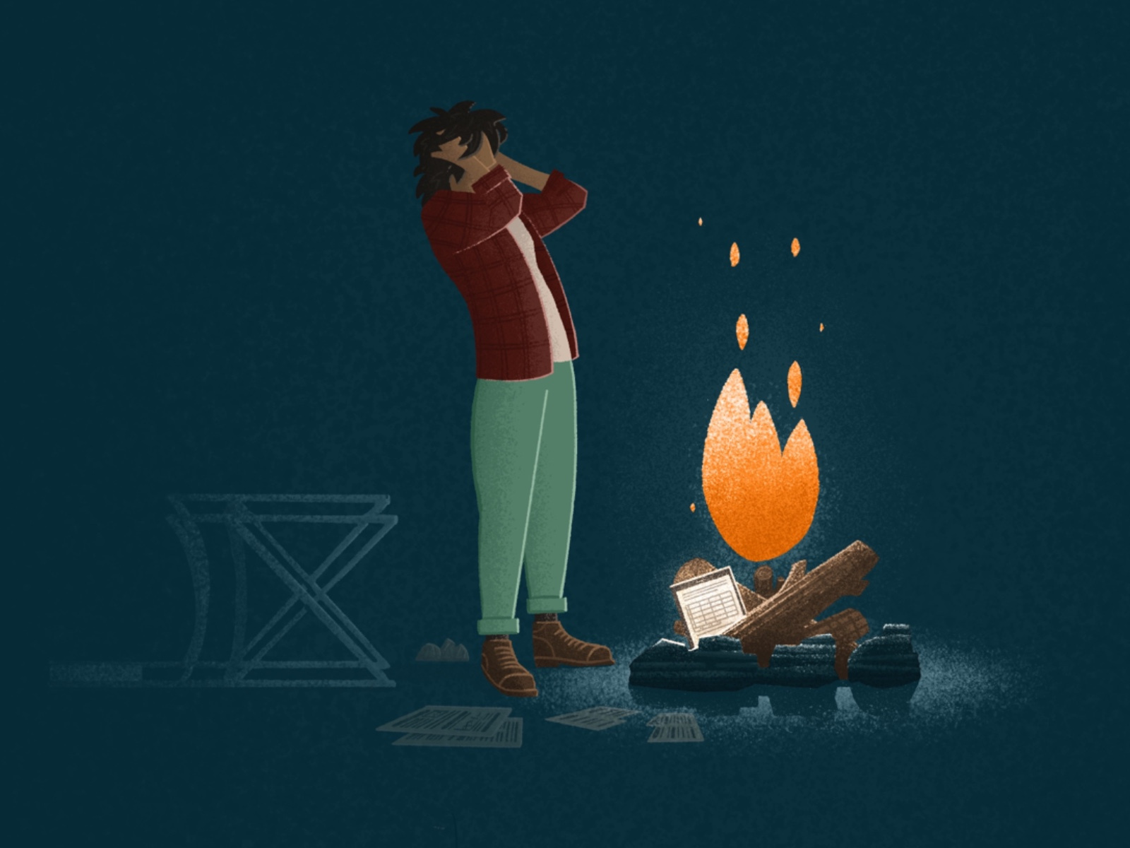 not-a-happy-camper-by-terry-edward-elkins-on-dribbble