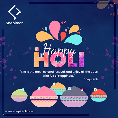 Happy Holi To All _ Banner Design animation app application branding design graphic design illustration logo ui vector