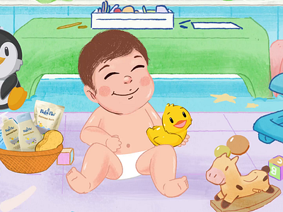 BABY FLO TVC 2d animation after effects animation animation edit baby illustration babyflo baby products cel animation commercial animation cute animation cute illustration digital tvc kids animation kids design motion design motion graphics