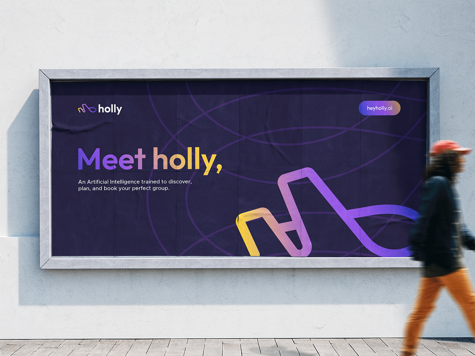 holly Outdoor Billboard Design ai aircraft artificial intelligence banner billboard brand brand and identity brand identity branding fly groups illustrations outdoor plane signage startup travel traveling trip wavelength