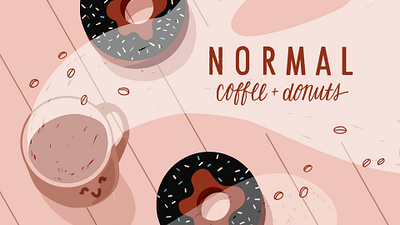 Normal | Coffee and Donuts Illustrations branding coffee coffee shop design for motion donuts happiness illustration oktoviz sarah beth morgan school of motion som waeel natah