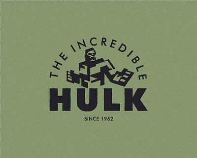The Hulk logo mark branding design graphic design hulk illustration logo mark mythology typography ui ux vector