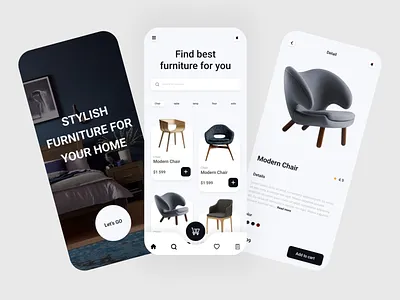 Furniture store - Mobile app design app design decor decoration design e commerce app ecommerce furniture furniture app furniture store home homedecor luxury mobile app mobile app design mobile design onlineshop screen shop sofa style