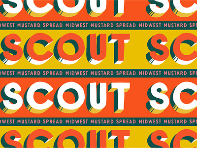 Scout Mustard 3d type branding design graphic design retro type typography vector