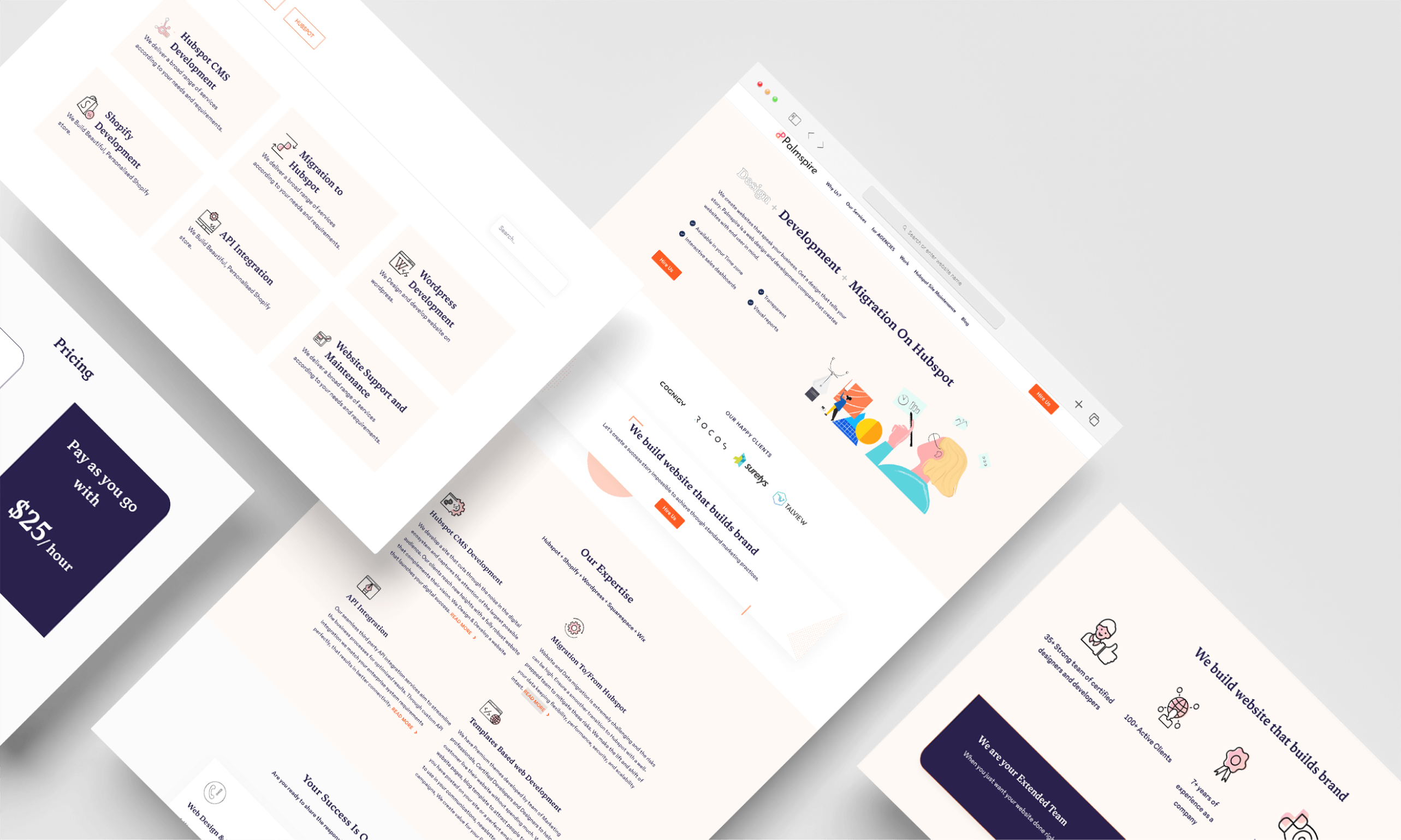 Palmspire - Website Design design hubspot icons ui uiux website design