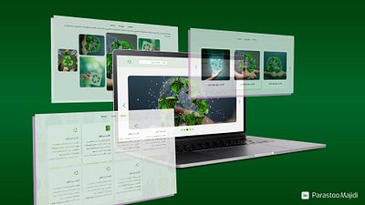 Recycle Website(Bazyaft Sabz Shiraz) color creative green idea landing page parastoomajidi prorotype recyclecompany sanandaj ui userflow ux wireframing