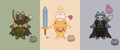 Adventure Cats 1 - Cute DnD-Inspired Collectable Illustrations cartoon cats character collectable cute dnd fantasy illustration rpg ttrpg