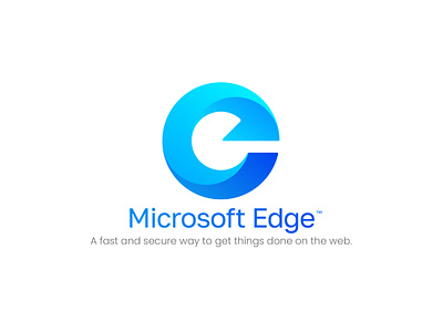 Microsoft Edge Redesign blue browser logo concept edge logo gradient logo graphic design identity design letter e circle logo letter e logo logo logo design logo redesign microsoft rebranding redesign visual identity web browser