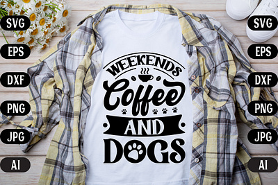 WEEKENDS COFFEE AND DOGS design graphic design illustration typography vector