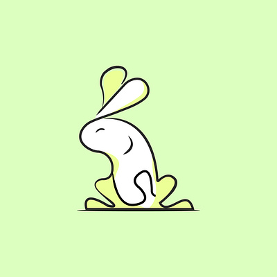 Drawing of the bunny animals vector hand-drawn line art artisticstudio bunny graphic hridaydas99 illistrasition lineart