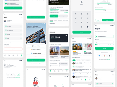 App Screens - Real estate platform android banking finance fintech investment ios pattern real estate ui ux