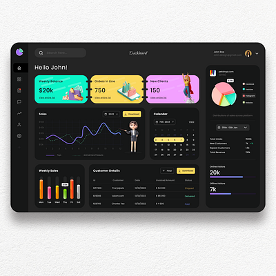 Dashboard UI ui