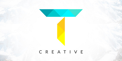 Creative Digital Letter T Logo Design letter t logo polygon