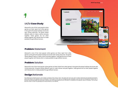 Minecraft - Case Study app branding casestudy design graphic design illustration logo minecraft typography ui uiux ux vector