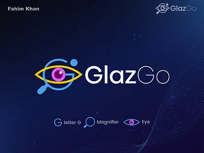 Glaz Go - Logo Concept v1 arrow up automation brand brand identity branding design graphic design icon letter logo logo design logotype magnifier mark modern logo platform progress sale sales symbol