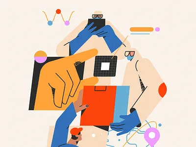 Extend, Grow & Create business flat future grain illustration industry people planet saveplanet science semiconductors sustainable texture ui