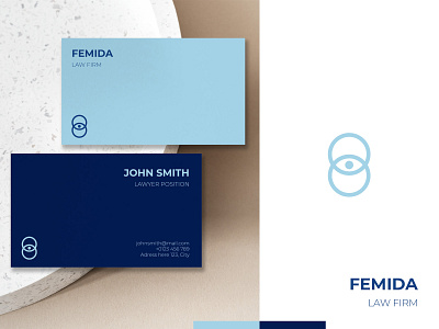 Femida Law Firm branding card eye femida firm identity justice law logo