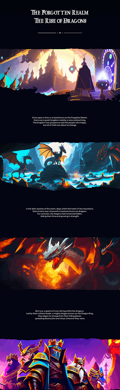 The Forgotten Realm concept art design digitalart dragon illustration powerpoint story