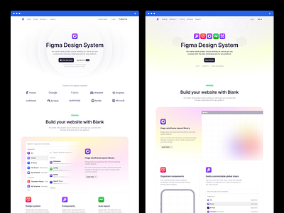 Blank - Design System for Figma branding components craftwork design design system figma landing ui web website wireframe