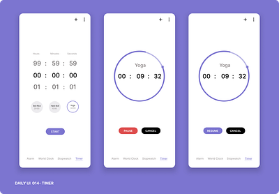 DAY 014 - TIMER app dailyui design timer ui ux