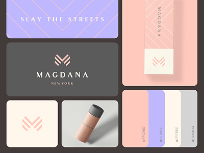 Magdana Branding abstract boutique branding clever clothing dynamic elegant fashion jewelry letter line logo luxury m minimal monogram nature packaging stylish women