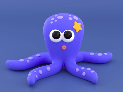 Octopus 3D Illustration 3d cinema4d design illustraion ui