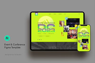 ZILL_Event & Conference Figma Template agency business conference coporate design landing page mobile startup template ui uidesign uikits web website design