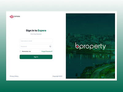 Expora SaaS Sign-in Page- Bproperty Limited app design authentications bproperty crm customer relationship management dashboard design design ui kit expora lead management saas sign in sign up ui ui design template ui kit ui ux