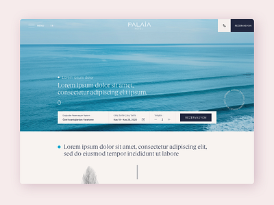 Palaia Hotel fashion graphic design home page hotel illustration interaction minimal product reservation restaurant slider typography ui ux web web design website