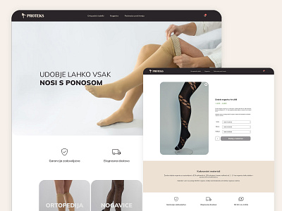 Orthopedics E-commerce website redesign compression socks design hea healthy lifestyle landing page ortopedhics sock store ui user experience ux wellness