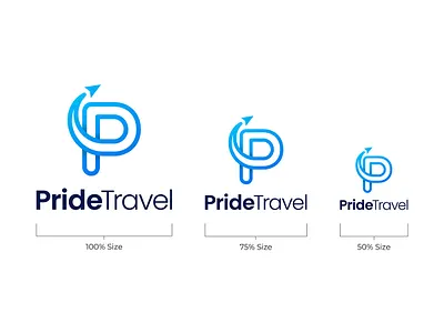 PRIDE TRAVEL LOGO DESIGN brand logo branding graphic design logo logo design logo project minimalistic logo travel logo