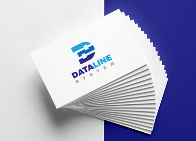 Creative Letter D Data Line Technology Logo Design finance