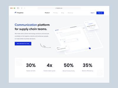 Logistics company - Hero section cargo cargo service clean freight hero section landing page logistics logistics services minimal shipment shipping tracking transport ui web website