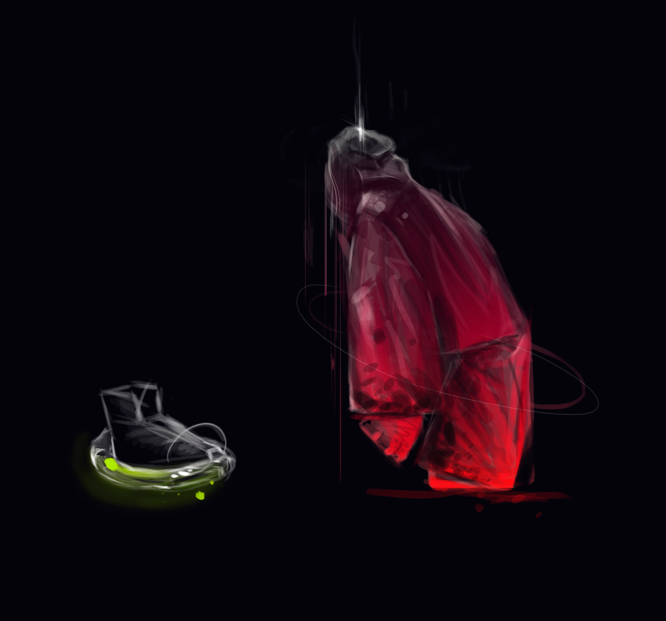 fashion sketch art cg cloth dark fashion design digital draw fashion illustration neon paint