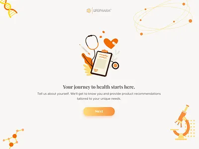 Medical quiz app with a scientific background app configuration dashboard interface medical questionnaire quiz survey ui
